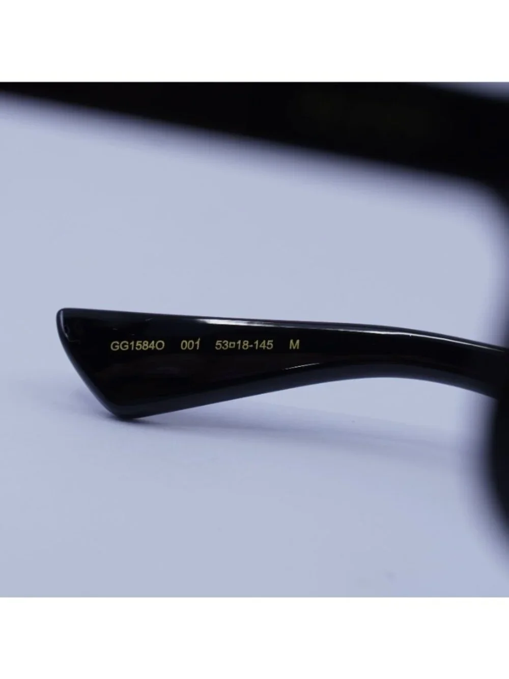 Gucci GG1584O 001 Eyeglasses Shiny Black 53mm Rectangle Frame